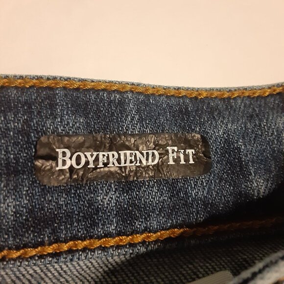 Judy Blue Boyfriend Fit Splattered Distressed Hem Women's Jeans JB82346DK - Picture 7 of 9